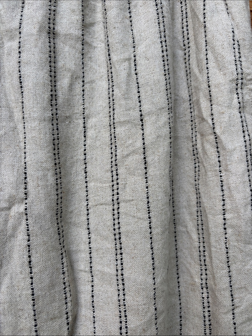 Faherty Riviera Linen Blend Stripe Wide Leg Pants Beige Medium - Picture 4 of 12